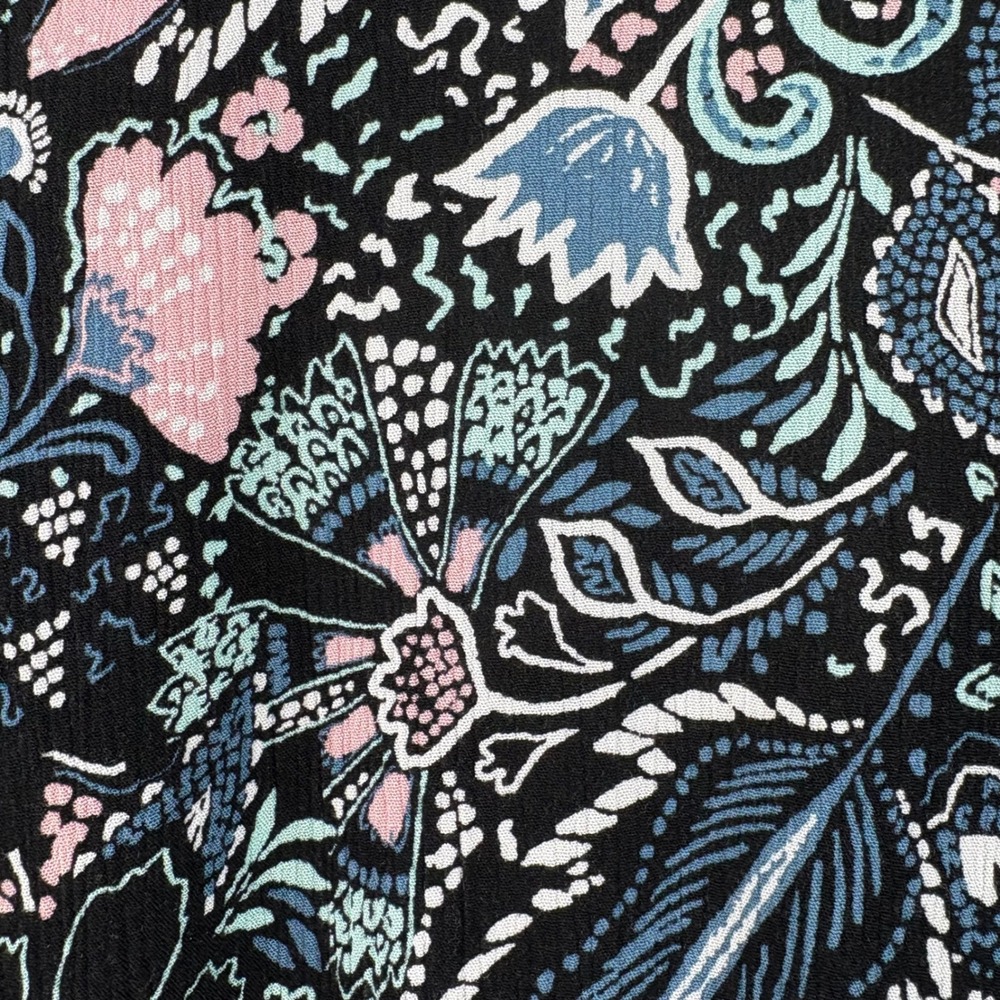 Torrid Womens Plus Size 4 Floral Paisley Crochet Lace Babydoll Tunic Top Black - Picture 5 of 14